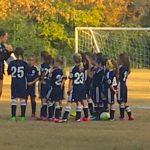 NTH Junior Academy Girls: Hailey teaching 7v7 field markings